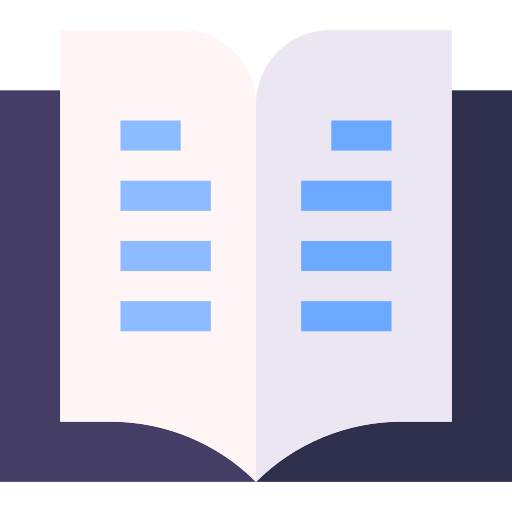 Reading book Basic Straight Flat icon