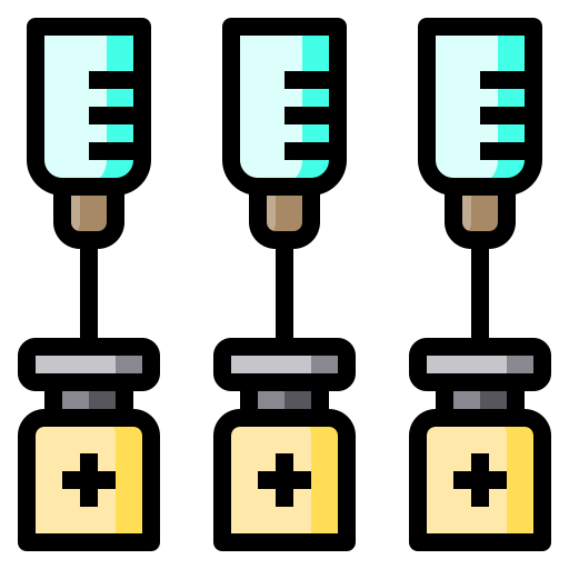 vaccinaties Catkuro Lineal Color icoon