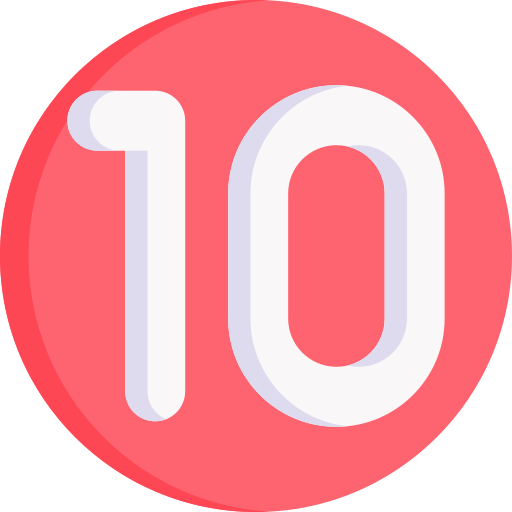 diez Detailed Flat Circular Flat icono