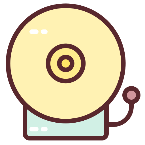 School bell Generic Outline Color icon