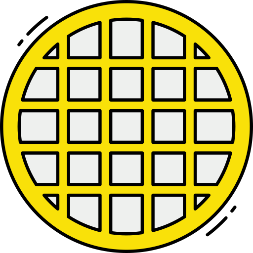 Waffles Generic Thin Outline Color icon