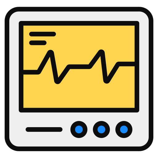 Electrocardiogram Generic Outline Color icon