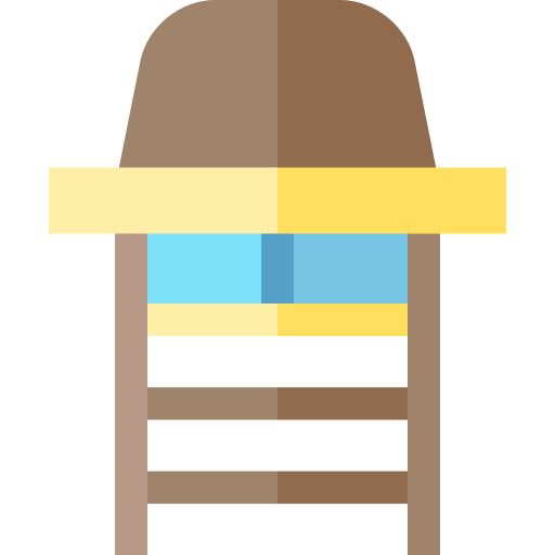 High chair Basic Straight Flat icon