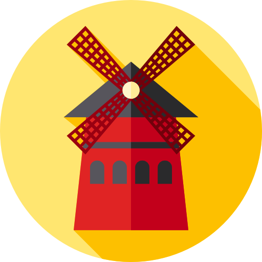 moulin rouge Flat Circular Flat icono