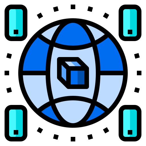 Global network Catkuro Lineal Color icon
