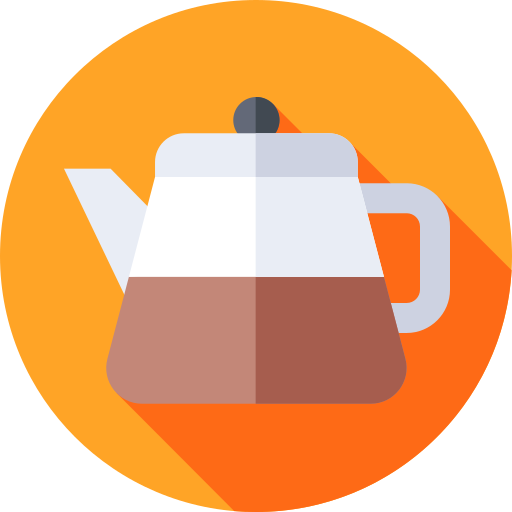 Tea pot Flat Circular Flat icon