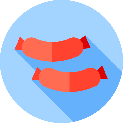 kiełbasa Flat Circular Flat ikona