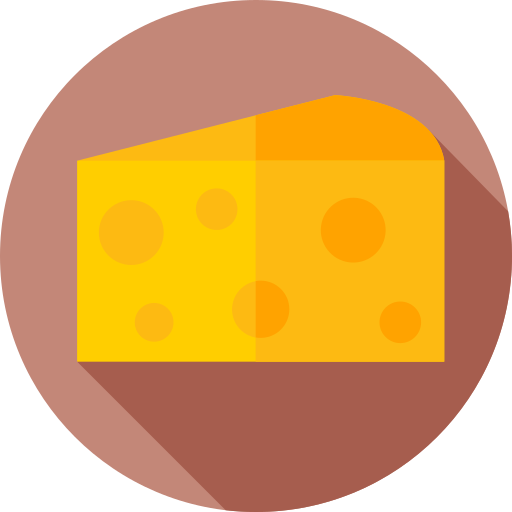 fromage Flat Circular Flat Icône