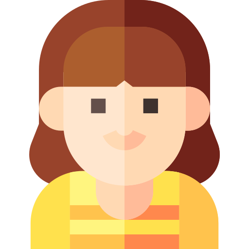 女の子 Basic Straight Flat icon