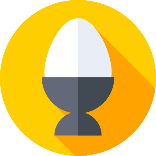 huevo duro Flat Circular Flat icono