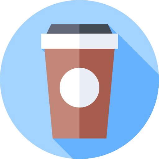 taza de café Flat Circular Flat icono