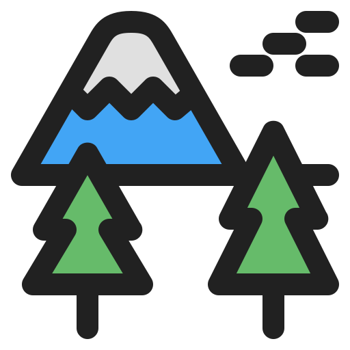 montagna Generic Outline Color icona