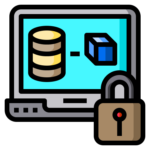 Data security Catkuro Lineal Color icon
