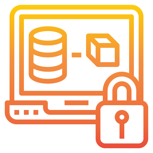 seguridad de datos Catkuro Gradient icono