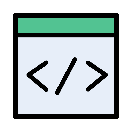 프로그램 작성 Vector Stall Lineal Color icon