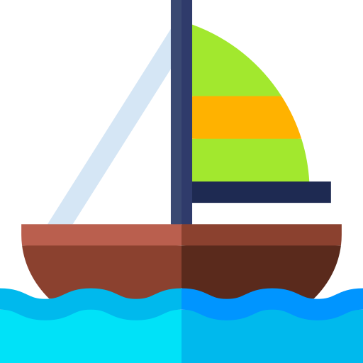Sail boat Basic Straight Flat icon
