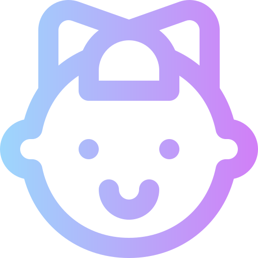 Baby girl Super Basic Rounded Gradient icon