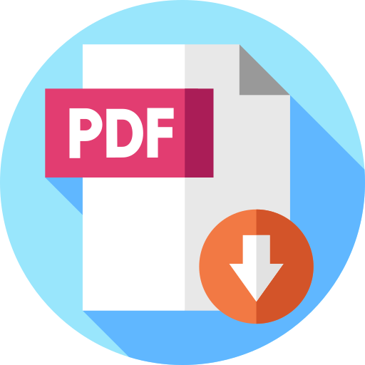 pdf 다운로드 Flat Circular Flat icon