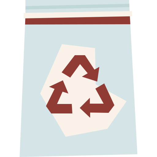 recycle zakje Cartoon Flat icoon
