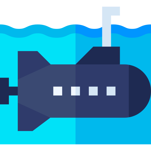 sous-marin Basic Straight Flat Icône