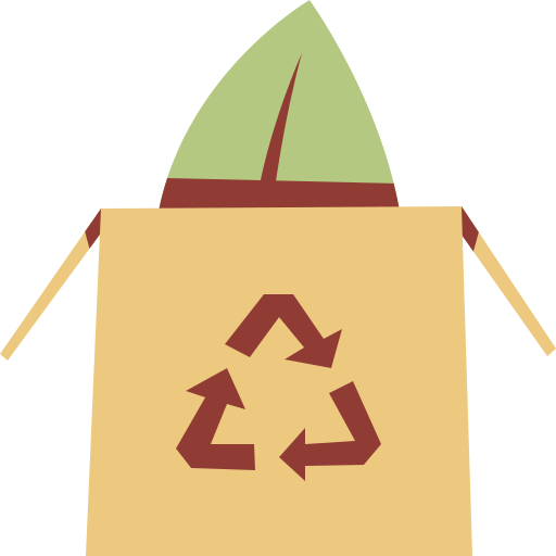 recycling Cartoon Flat icoon