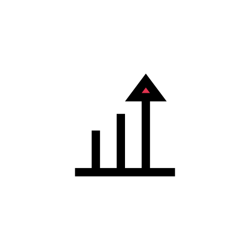위쪽 화살표 Vector Stall Lineal Color icon