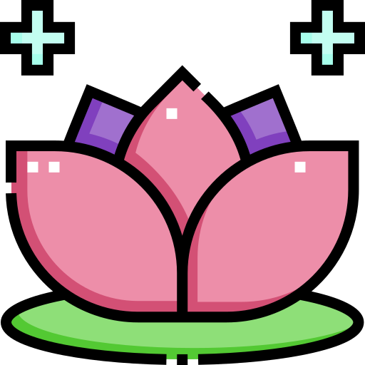 lotusbloem Detailed Straight Lineal color icoon