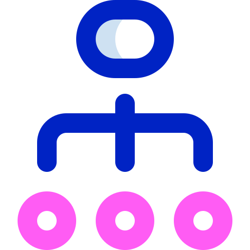 diagrama de flujo Super Basic Orbit Color icono