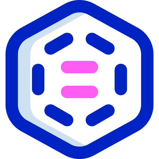 zeshoek Super Basic Orbit Color icoon