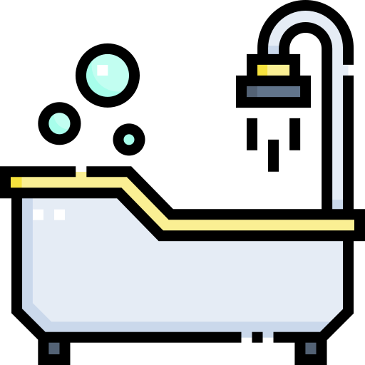vasca da bagno Detailed Straight Lineal color icona