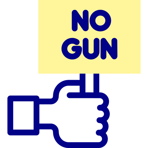No gun Detailed Mixed Lineal color icon