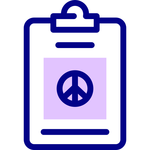 평화 Detailed Mixed Lineal color icon