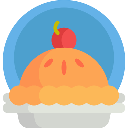 torta di mele Detailed Flat Circular Flat icona