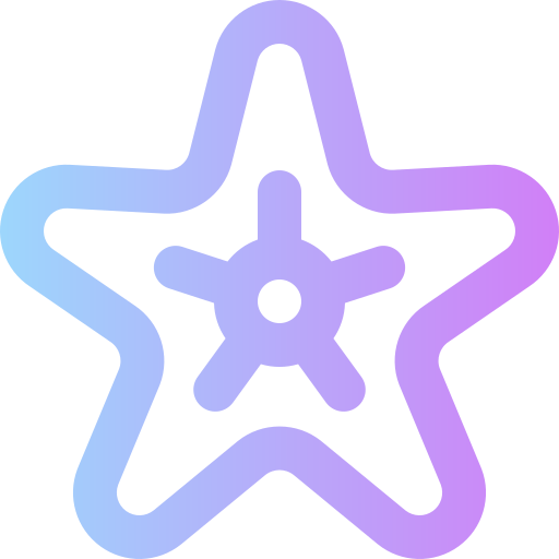 estrella de mar Super Basic Rounded Gradient icono