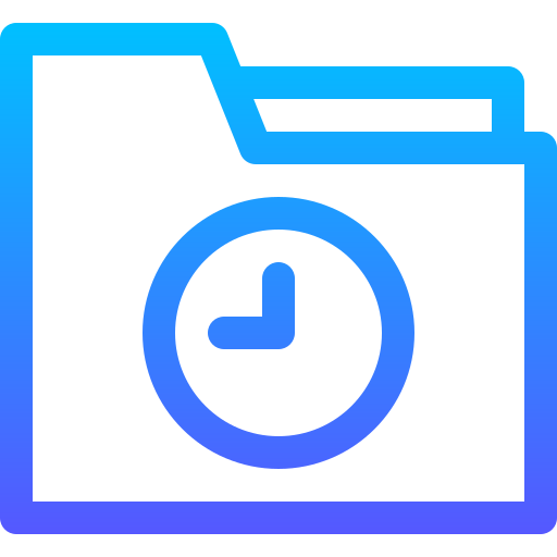Work time Basic Gradient Lineal color icon