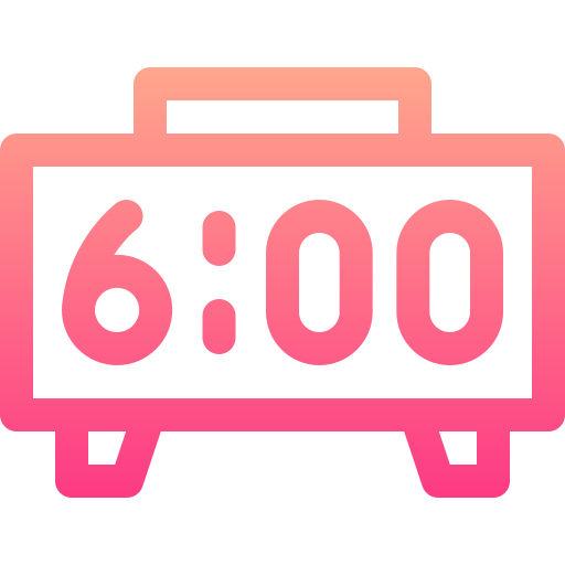 Digital clock Basic Gradient Lineal color icon