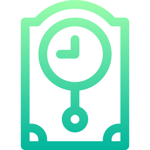 Wall clock Basic Gradient Lineal color icon