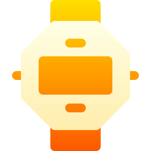 reloj digital Basic Gradient Gradient icono