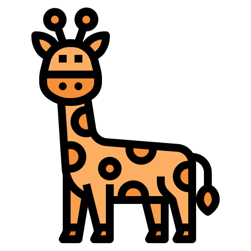 giraffe Generic Outline Color icoon