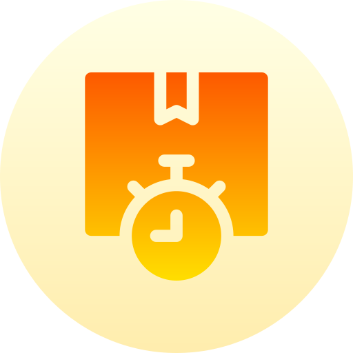 el tiempo de entrega Basic Gradient Circular icono