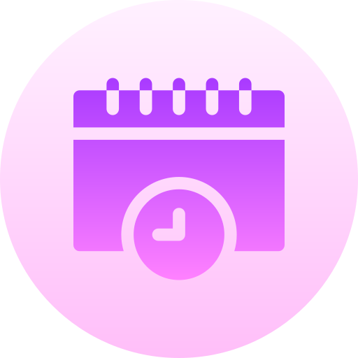 kalender Basic Gradient Circular icon