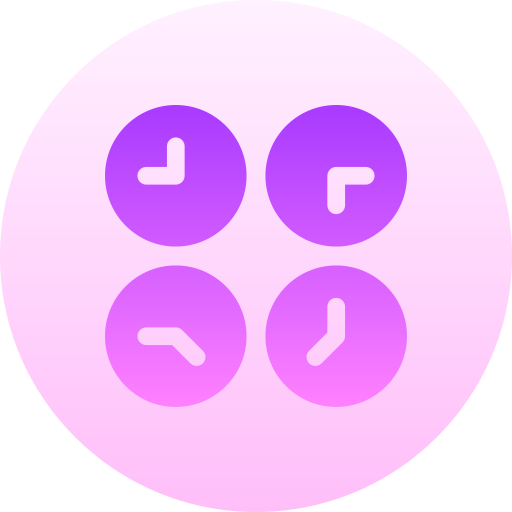 fuso orario Basic Gradient Circular icona