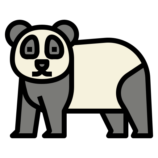 Панда Generic Outline Color иконка
