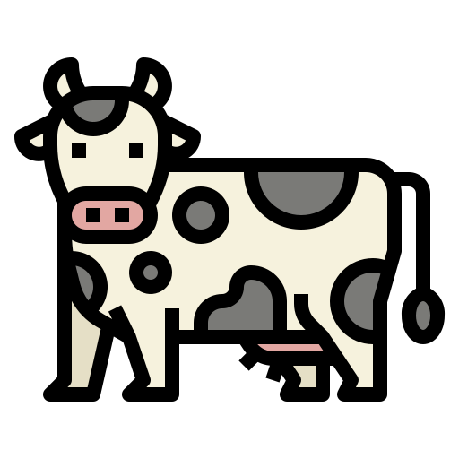 vache Generic Outline Color Icône