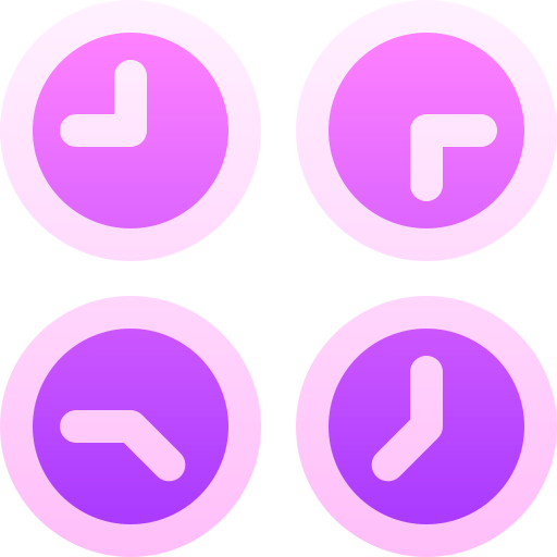 タイムゾーン Basic Gradient Gradient icon
