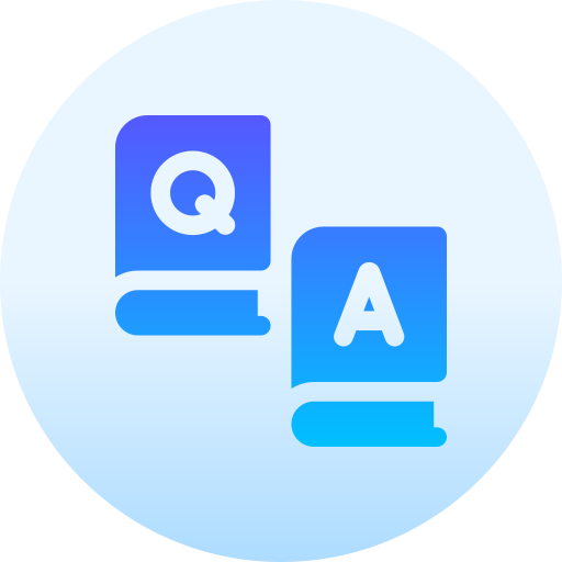Question and answer Basic Gradient Circular icon