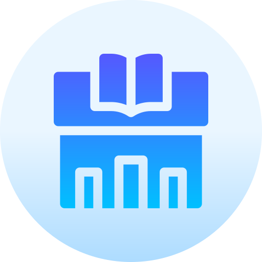 boekhandel Basic Gradient Circular icoon