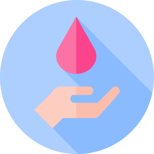 Blood donation Flat Circular Flat icon