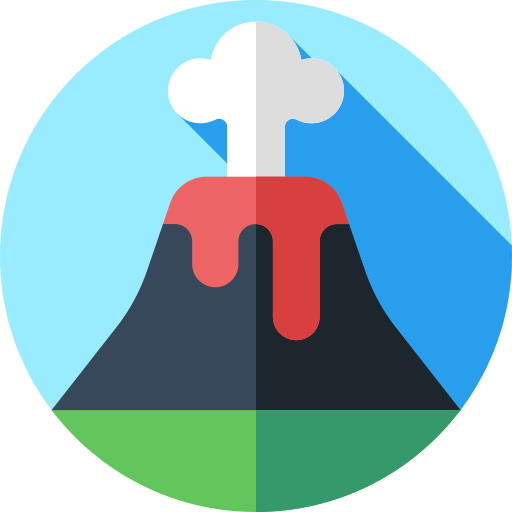 Volcano Flat Circular Flat icon