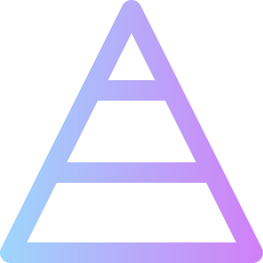 ピラミッドチャート Super Basic Rounded Gradient icon